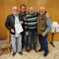 Von links, Horst Peter, Joachim Schmedding, Gilbert Bassing und Emil Hörst